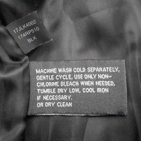 Kenneth Cole Reaction Ladies Size Large Lined Black Packable Hood Jacket - Picture 6 of 12